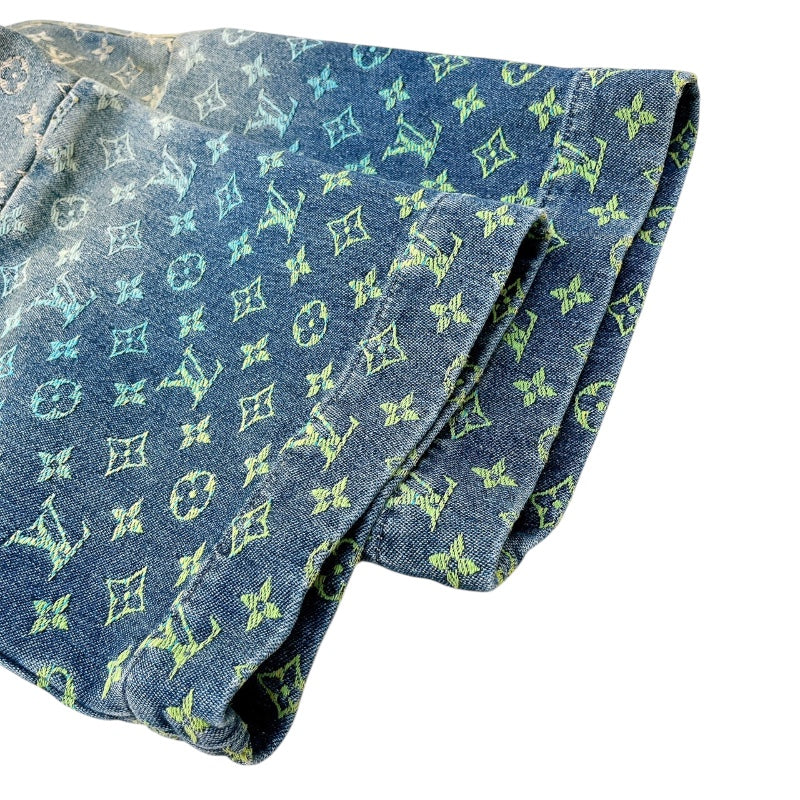 ルイ・ヴィトン LOUIS VUITTON レインボーモノグラム半袖デニムシャツ HOS72W コットン メンズ デニムジャケット