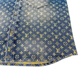 ルイ・ヴィトン LOUIS VUITTON レインボーモノグラム半袖デニムシャツ HOS72W コットン メンズ デニムジャケット
