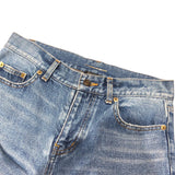 サンローラン SAINT LAURENT ダメージ加工デニムパンツ 454714 ブルー コットン メンズ デニムパンツ