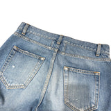 サンローラン SAINT LAURENT ダメージ加工デニムパンツ 454714 ブルー コットン メンズ デニムパンツ