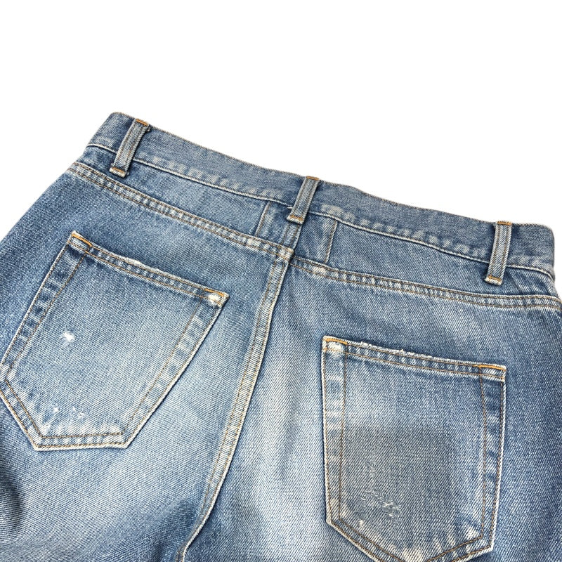サンローラン SAINT LAURENT ダメージ加工デニムパンツ 454714 ブルー コットン メンズ デニムパンツ