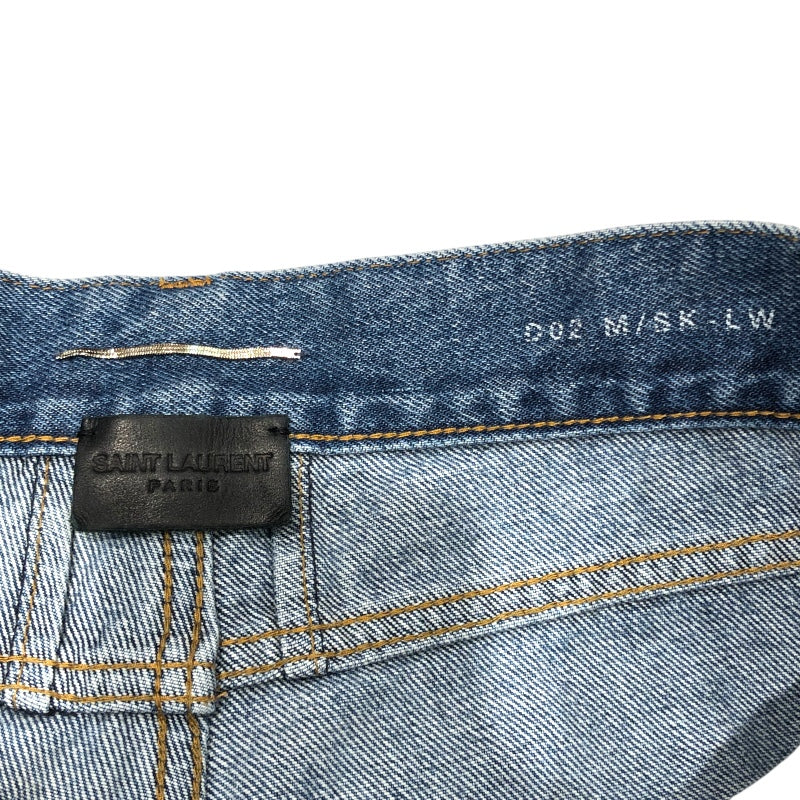 サンローラン SAINT LAURENT ダメージ加工デニムパンツ 454714 ブルー コットン メンズ デニムパンツ