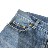 サンローラン SAINT LAURENT ダメージ加工デニムパンツ 454714 ブルー コットン メンズ デニムパンツ