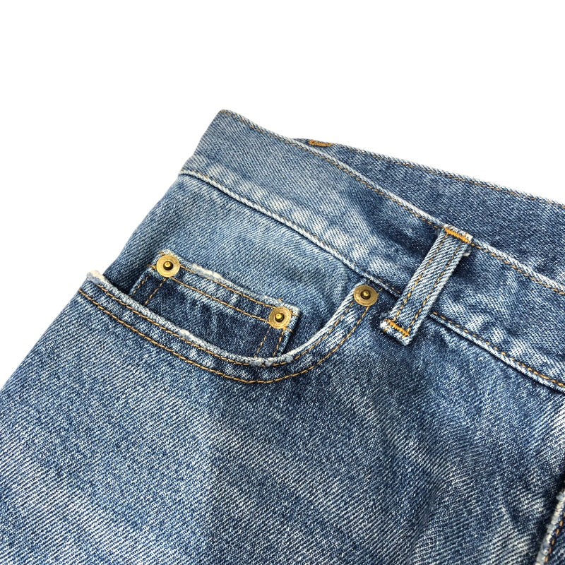 サンローラン SAINT LAURENT ダメージ加工デニムパンツ 454714 ブルー コットン メンズ デニムパンツ