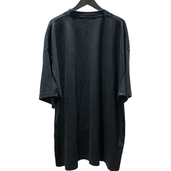 バレンシアガ BALENCIAGA ロゴプリントTシャツ 694576 ブラック コットン メンズ 半袖Ｔシャツ