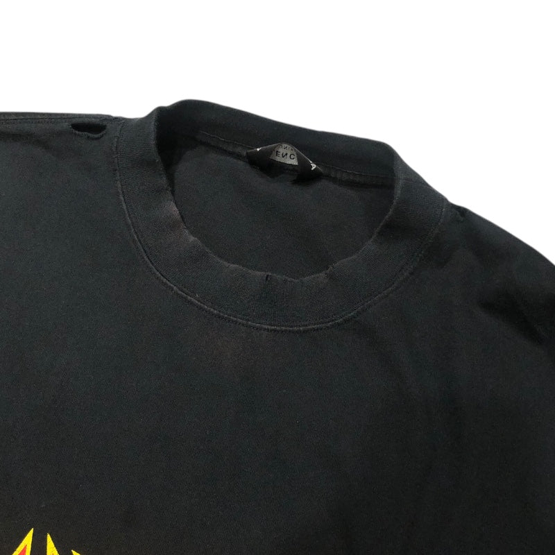 バレンシアガ BALENCIAGA ロゴプリントTシャツ 694576 ブラック コットン メンズ 半袖Ｔシャツ