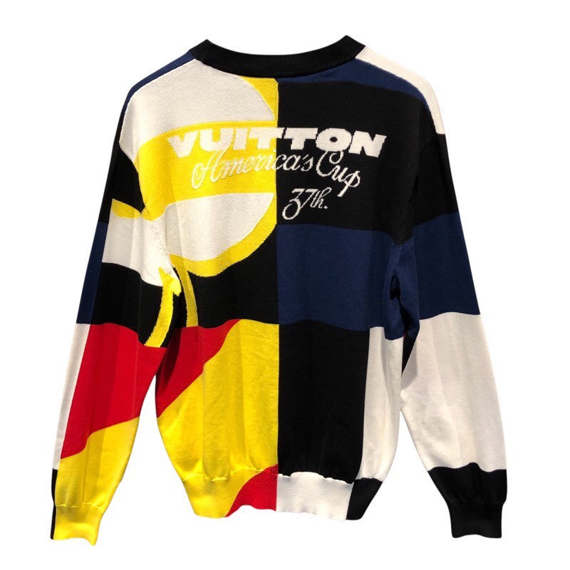 ルイ・ヴィトン LOUIS VUITTON ロゴニットセーター HRN55W コットン メンズ セーター