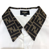 フェンディ FENDI FF柄カラー 長袖シャツ FS0751 ホワイト コットン メンズ 長袖シャツ