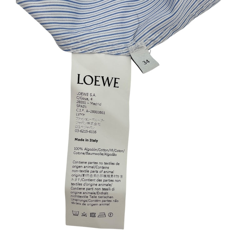 ロエベ LOEWE デザイン長袖シャツ S540Y07X35 ブルー コットン レディース 長袖シャツ