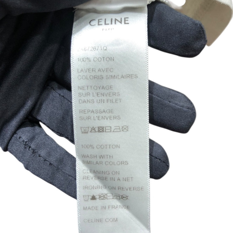 セリーヌ CELINE ロゴプリントTシャツ 2X372671Q ホワイト コットン コットン レディース 半袖Ｔシャツ