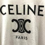セリーヌ CELINE ロゴプリントTシャツ 2X372671Q ホワイト コットン コットン レディース 半袖Ｔシャツ