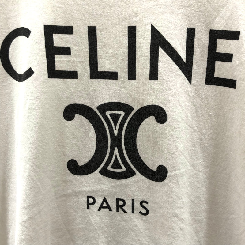 セリーヌ CELINE ロゴプリントTシャツ 2X372671Q ホワイト コットン コットン レディース 半袖Ｔシャツ