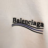 バレンシアガ BALENCIAGA キャンペーンロゴスウェットパーカー　2021年 620973 クリーム コットン メンズ パーカー