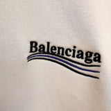 バレンシアガ BALENCIAGA キャンペーンロゴスウェットパーカー　2021年 620973 クリーム コットン メンズ パーカー
