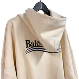 バレンシアガ BALENCIAGA キャンペーンロゴスウェットパーカー　2021年 620973 クリーム コットン メンズ パーカー