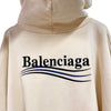 バレンシアガ BALENCIAGA キャンペーンロゴスウェットパーカー　2021年 620973 クリーム コットン メンズ パーカー