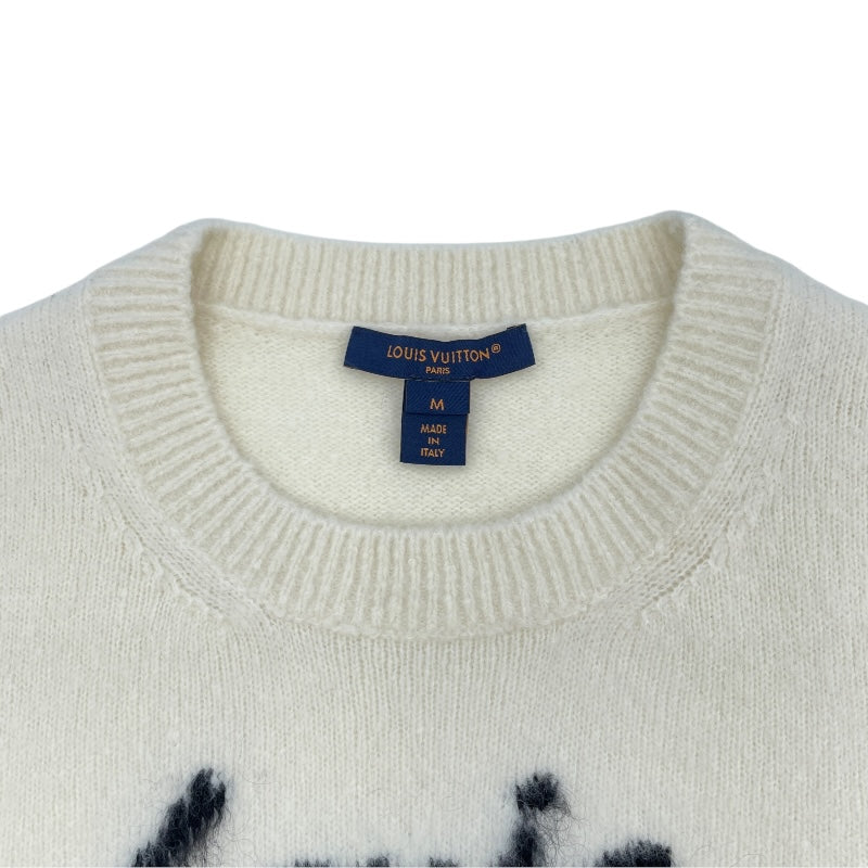 ルイ・ヴィトン LOUIS VUITTON ブラッシュドニットトップス FSKS13 ホワイト ウール レディース その他トップス