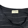 サンローラン SAINT LAURENT ボーダープリントプリントTシャツ ブラック コットン メンズ 半袖Ｔシャツ