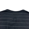 サンローラン SAINT LAURENT ボーダープリントプリントTシャツ ブラック コットン メンズ 半袖Ｔシャツ