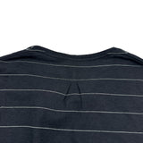サンローラン SAINT LAURENT ボーダープリントプリントTシャツ ブラック コットン メンズ 半袖Ｔシャツ