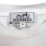 エルメス HERMES Chevaux en syme エンボスTシャツ ホワイト コットン メンズ 半袖Ｔシャツ
