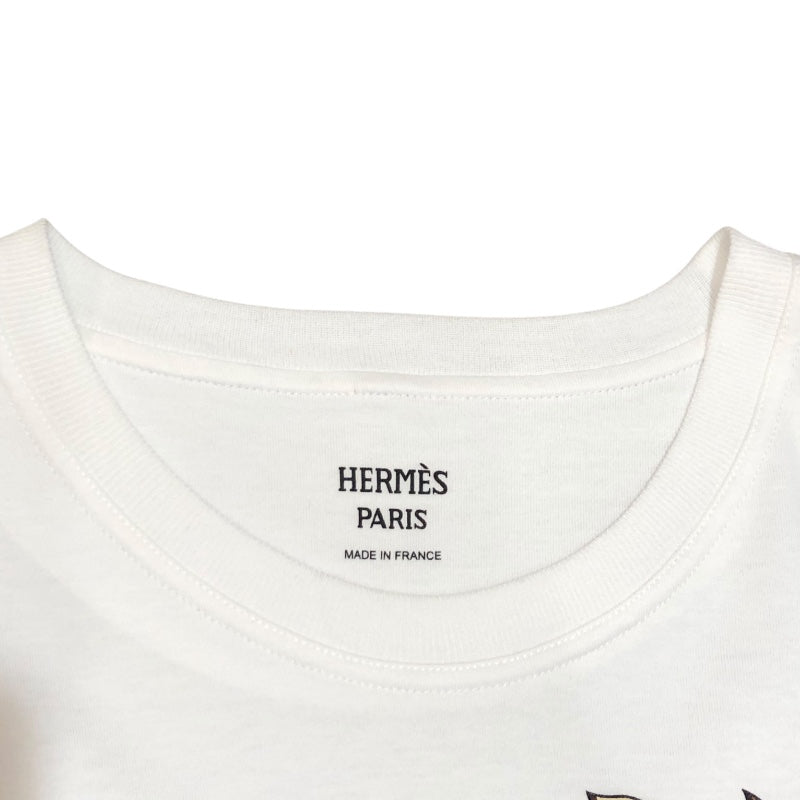 エルメス HERMES Della Cavalleria カットワンピース 4E4530DA ホワイト コットン コットン レディース ワンピース
