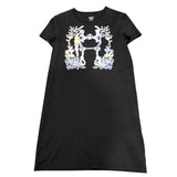 エルメス HERMES Della Cavalleria カットワンピース 4E4530DA ブラック コットン コットン レディース 半袖Ｔシャツ