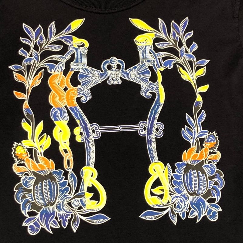エルメス HERMES Della Cavalleria カットワンピース 4E4530DA ブラック コットン コットン レディース 半袖Ｔシャツ