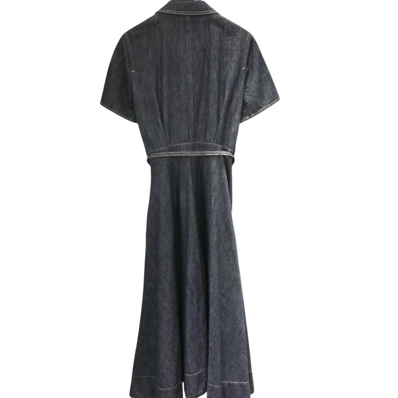 クリスチャン・ディオール Christian Dior デニムシャツワンピース 152R10A3440 インディゴ コットン コットン レディース ワンピース