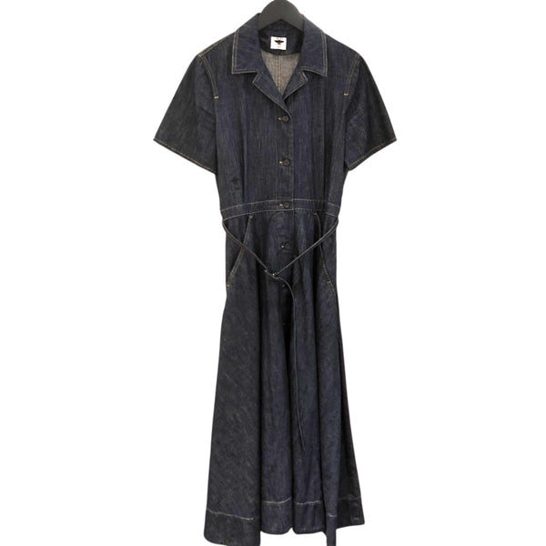 クリスチャン・ディオール Christian Dior デニムシャツワンピース 152R10A3440 インディゴ コットン コットン レディース ワンピース