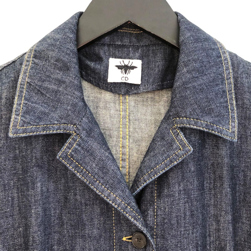 クリスチャン・ディオール Christian Dior デニムシャツワンピース 152R10A3440 インディゴ コットン コットン レディース ワンピース