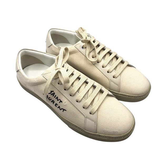 サンローラン SAINT LAURENT コートクラシックスニーカー 610648 アイボリー キャンバス ユニセックス スニーカー