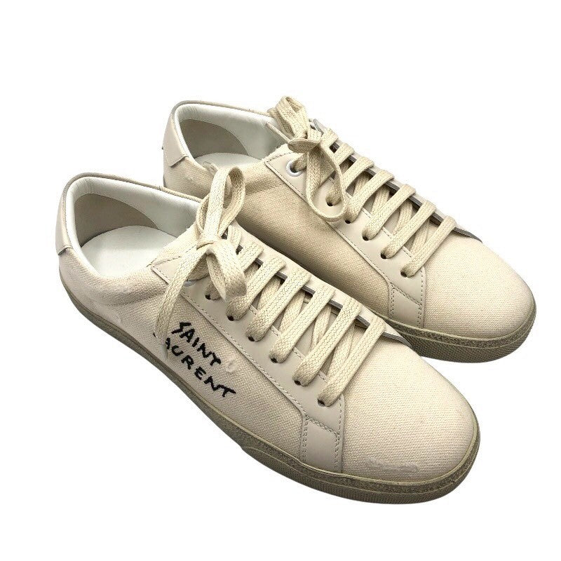 サンローラン SAINT LAURENT コートクラシックスニーカー 610648 アイボリー キャンバス ユニセックス スニーカー
