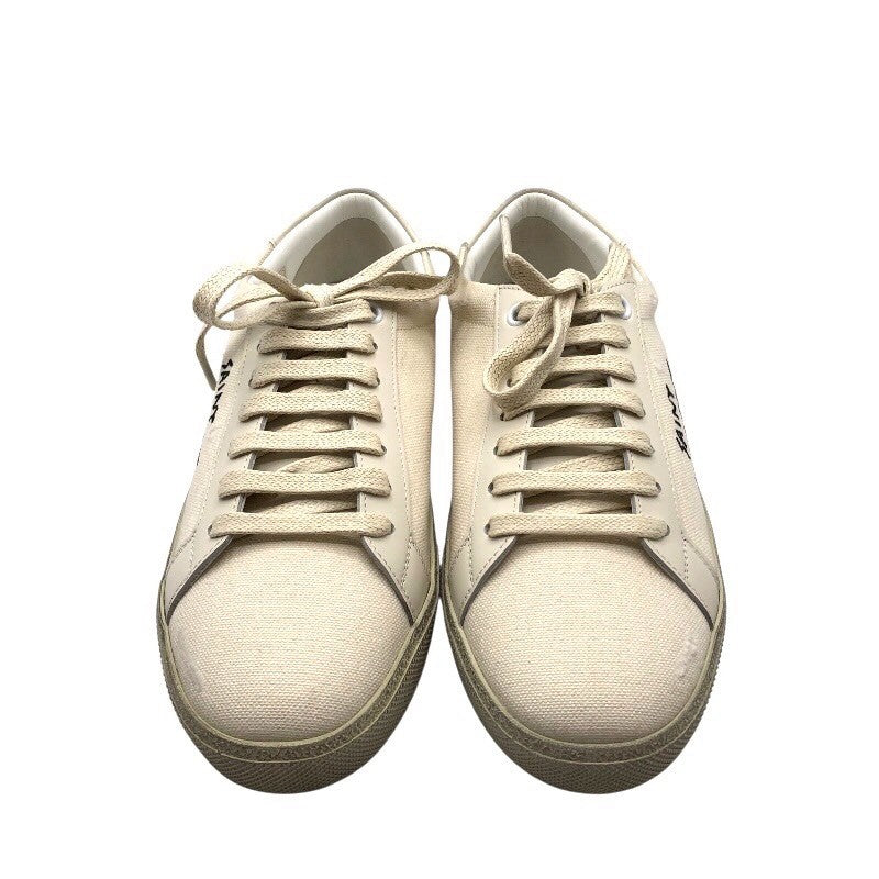 サンローラン SAINT LAURENT コートクラシックスニーカー 610648 アイボリー キャンバス ユニセックス スニーカー
