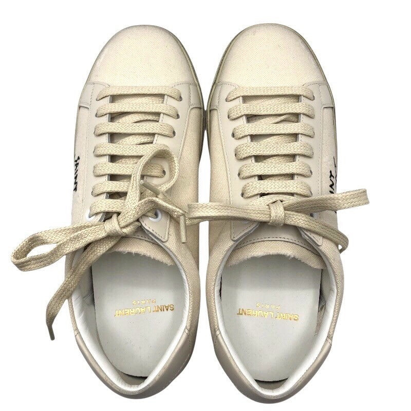 サンローラン SAINT LAURENT コートクラシックスニーカー 610648 アイボリー キャンバス ユニセックス スニーカー