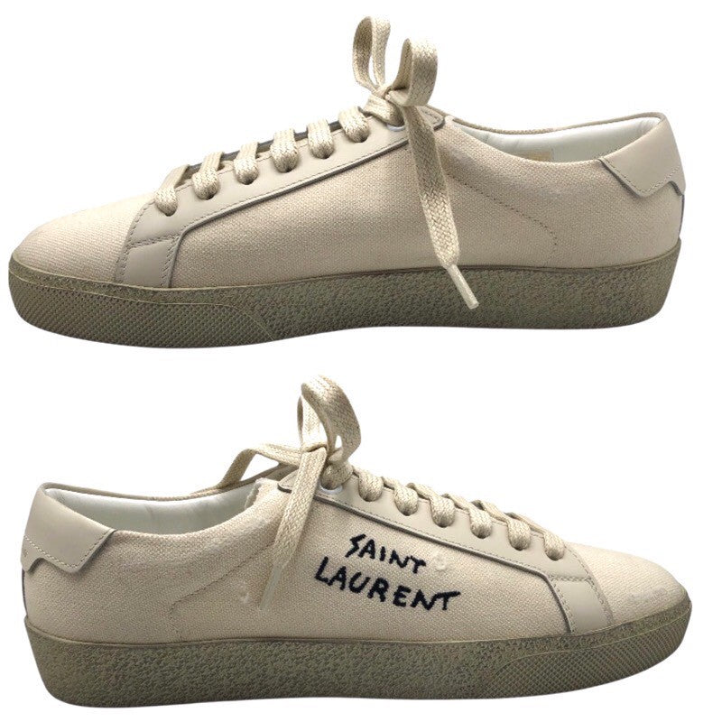 サンローラン SAINT LAURENT コートクラシックスニーカー 610648 アイボリー キャンバス ユニセックス スニーカー
