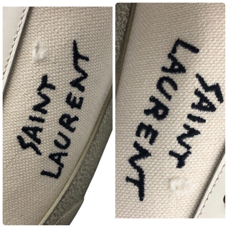 サンローラン SAINT LAURENT コートクラシックスニーカー 610648 アイボリー キャンバス ユニセックス スニーカー