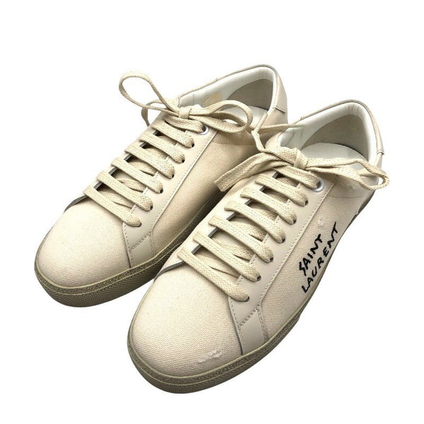 サンローラン SAINT LAURENT コートクラシックスニーカー 610648 アイボリー キャンバス ユニセックス スニーカー