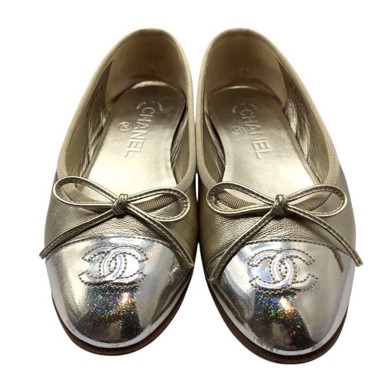 シャネル CHANEL バレリーナフラットパンプス G02819 レザー レディース パンプス