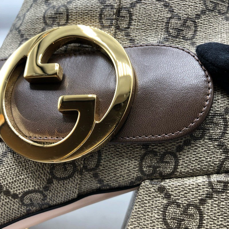 グッチ GUCCI GGスプリーム　ベルトショートブーツ 701706 ベージュ PVC レディース ブーツ