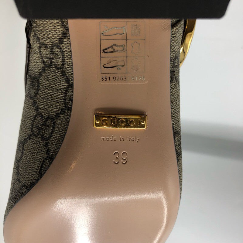グッチ GUCCI GGスプリーム　ベルトショートブーツ 701706 ベージュ PVC レディース ブーツ