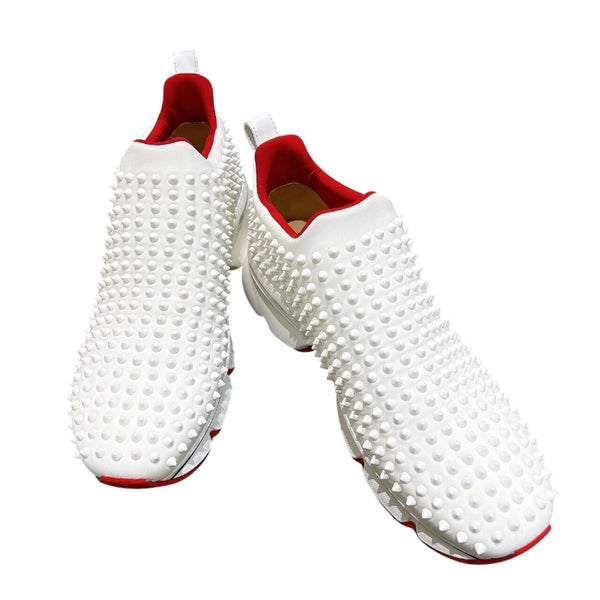 クリスチャン・ルブタン Christian louboutin スパイクソック スタッズスニーカー ファブリック・レザー メンズ スニーカー