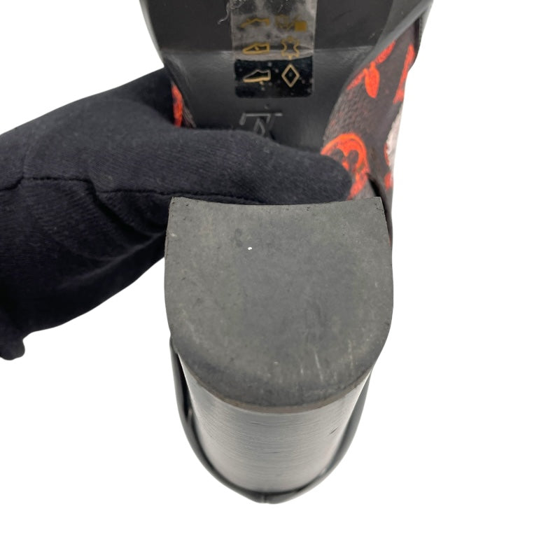 ルイ・ヴィトン LOUIS VUITTON キャットグラム スタートレイルライン ブーツ ブラック レザー レディース ブーツ