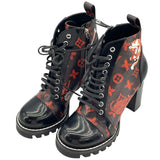 ルイ・ヴィトン LOUIS VUITTON キャットグラム スタートレイルライン ブーツ ブラック レザー レディース ブーツ