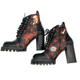 ルイ・ヴィトン LOUIS VUITTON キャットグラム スタートレイルライン ブーツ ブラック レザー レディース ブーツ