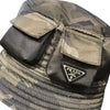プラダ PRADA トライアングルロゴポーチ付 バケットハット 2HC350 カーキ ナイロン メンズ その他ファッション雑貨