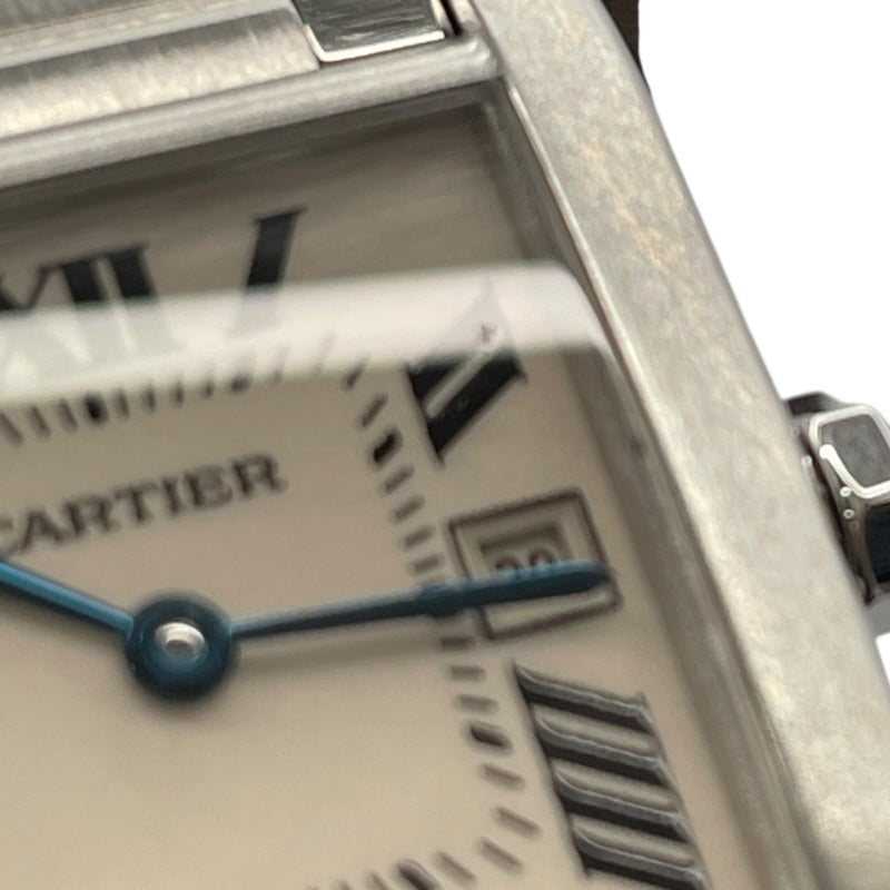 カルティエ Cartier タンクフランセーズ MM W51011Q3 ホワイト