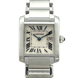 カルティエ Cartier タンクフランセーズ MM W51011Q3 ホワイト SS クオーツ レディース 腕時計