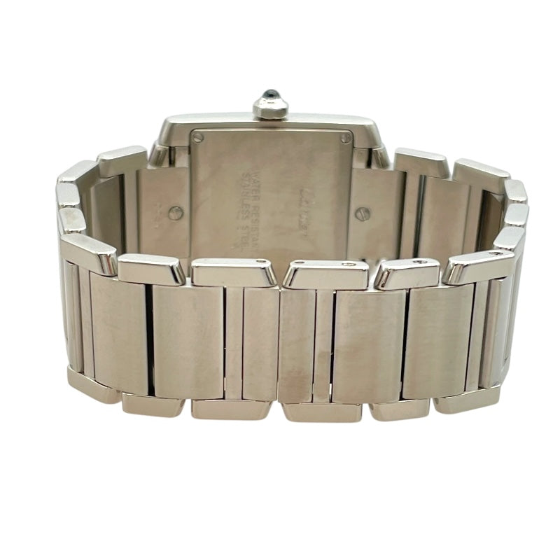 カルティエ Cartier タンクフランセーズ MM W51011Q3 ホワイト SS クオーツ レディース 腕時計