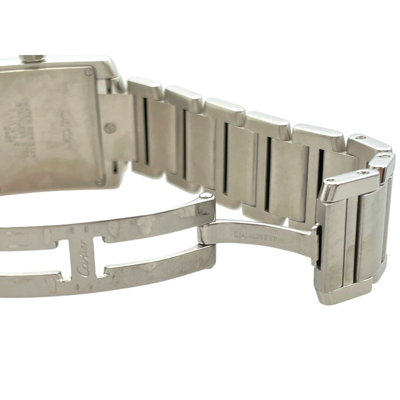 カルティエ Cartier タンクフランセーズ MM W51011Q3 ホワイト SS クオーツ レディース 腕時計